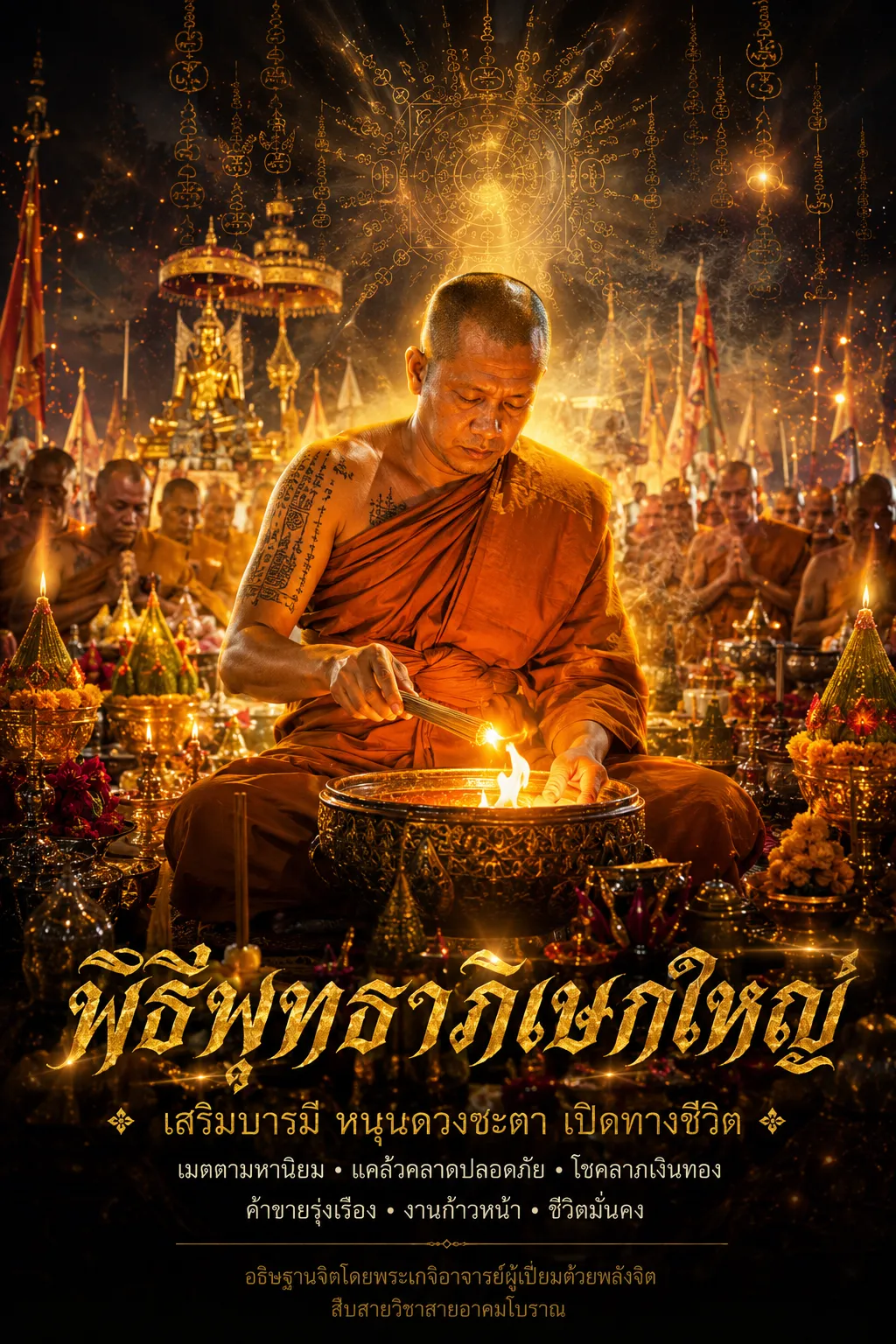 พิธีสวดมนต์เจริญพระพุทธมนต์และทำบุญ