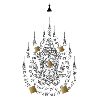 Na Thong — The Golden Face Yant — ยันต์พระลักษมณ์หน้าทอง