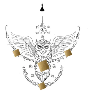 Sak Yant Nok Hook — The Owl Yant — ยันต์นกฮูก