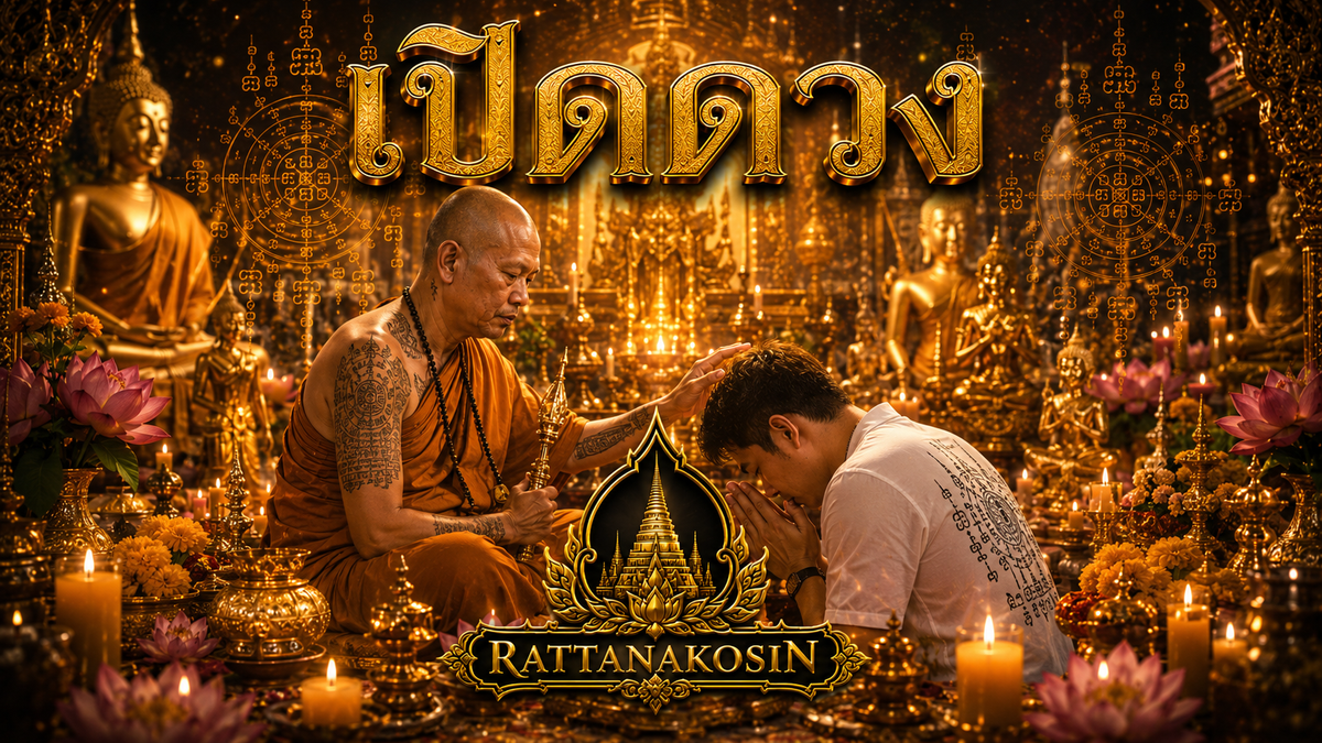 Illustration for the Poet Duang ceremony (เปิดดวง)