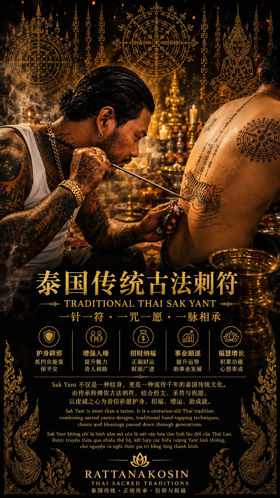 泰国传统古法刺符 Sak Yant